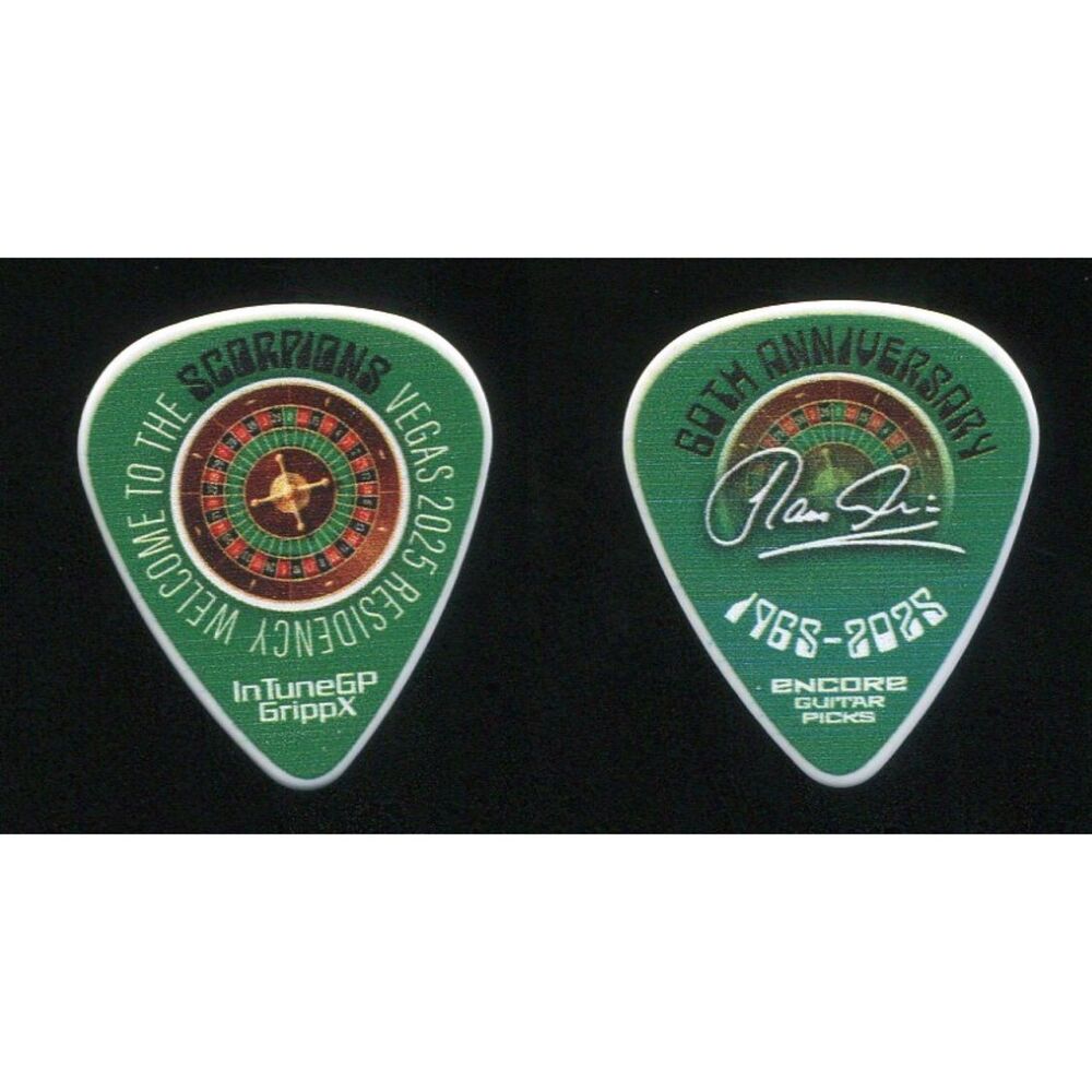 2025 Scorpions Klaus Meine Concert Signature Guitar Pick Las Vegas NV